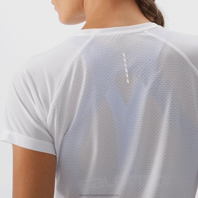 Salomon vit kortärmad t-shirt för kvinnor - cross rebel T82RP931
