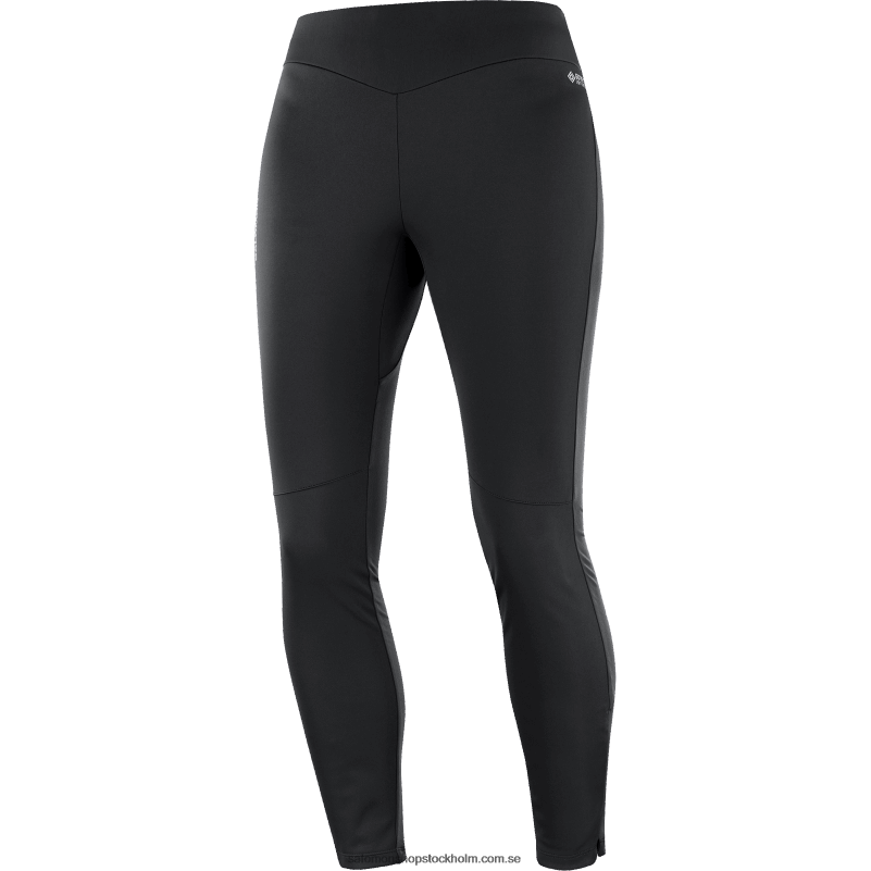 Salomon djup svart damstrumpbyxor - gore tex infinium windstopper T82RP1164