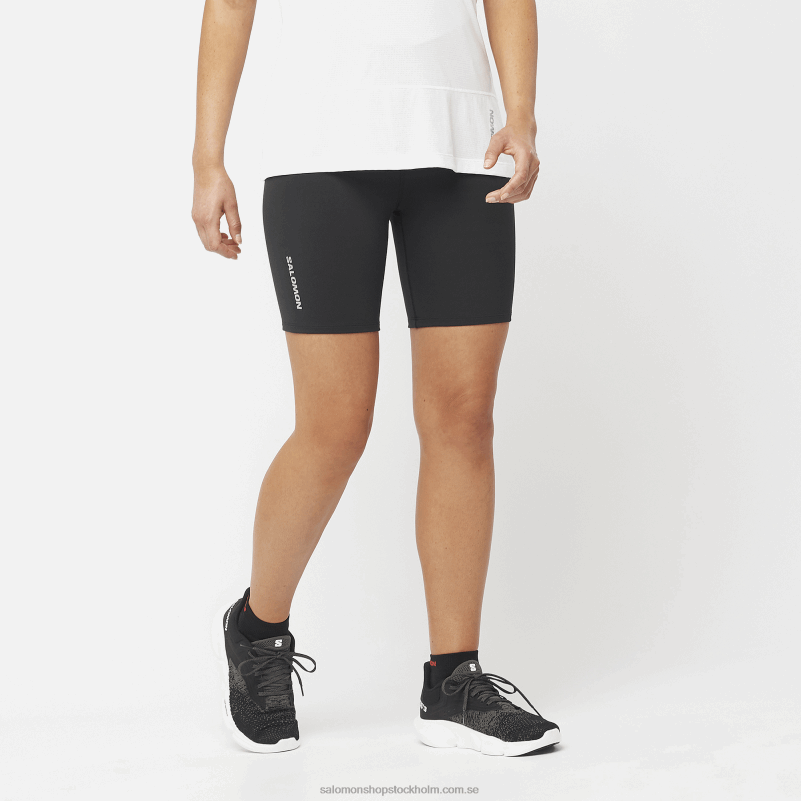 Salomon djup svart korta tights för kvinnor - cross multi 7 T82RP1155