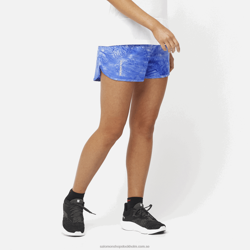 Salomon chambray blue/surfa på webben/ao damshorts - kors 3 T82RP1189