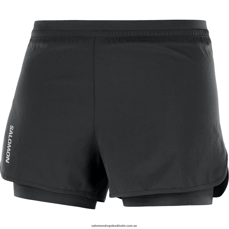 Salomon djup svart damshorts - kors 2in1 T82RP955