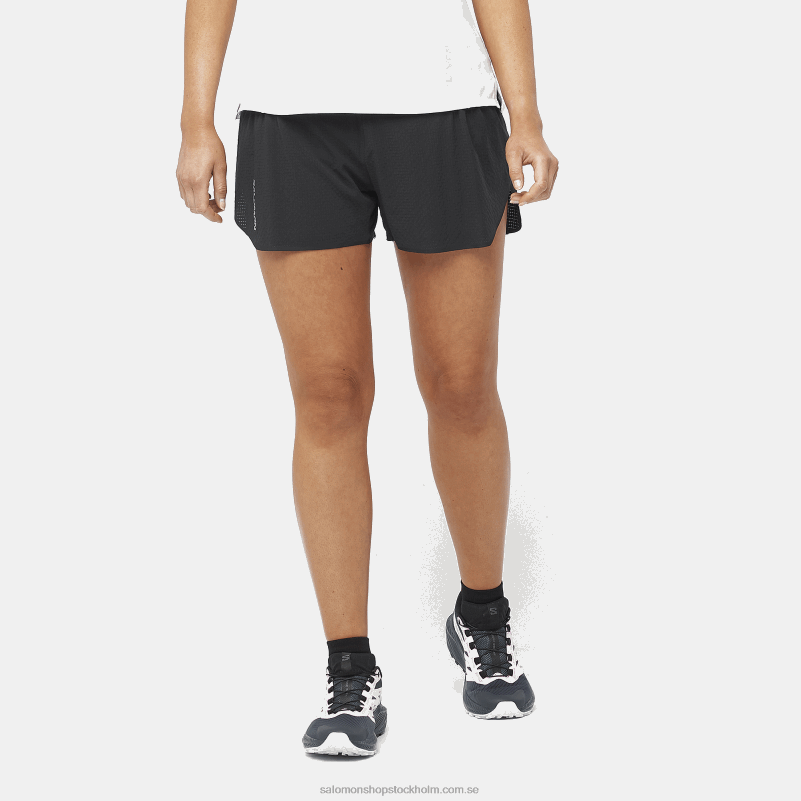 Salomon djup svart shorts för kvinnor - sense aero 3 T82RP1174