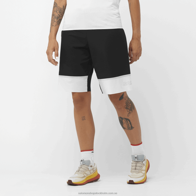 Salomon djup svart/vit kvinnors shorts - shortney T82RP1188