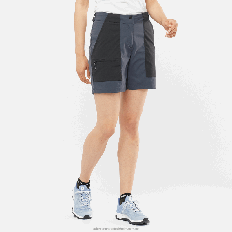 Salomon ebenholts/svart damshorts - outrack T82RP957