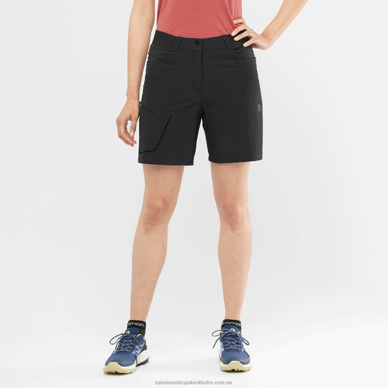 Salomon svart kvinnors shorts - wayfarer T82RP950