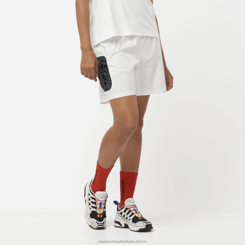 Salomon vit/djup svart damshorts - equipe T82RP1170