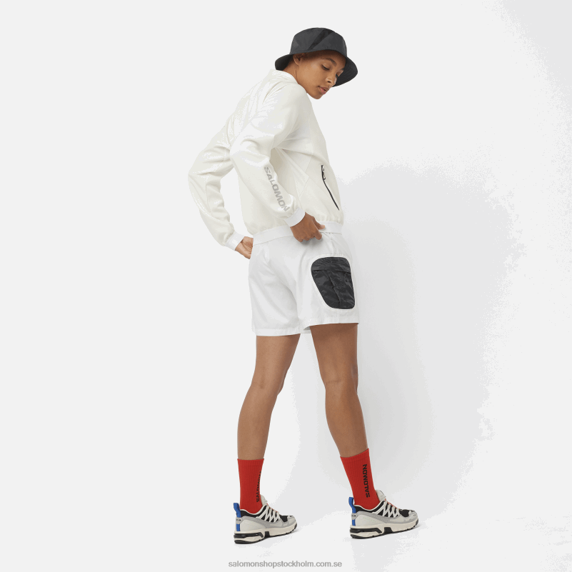Salomon vit/djup svart damshorts - equipe T82RP1170