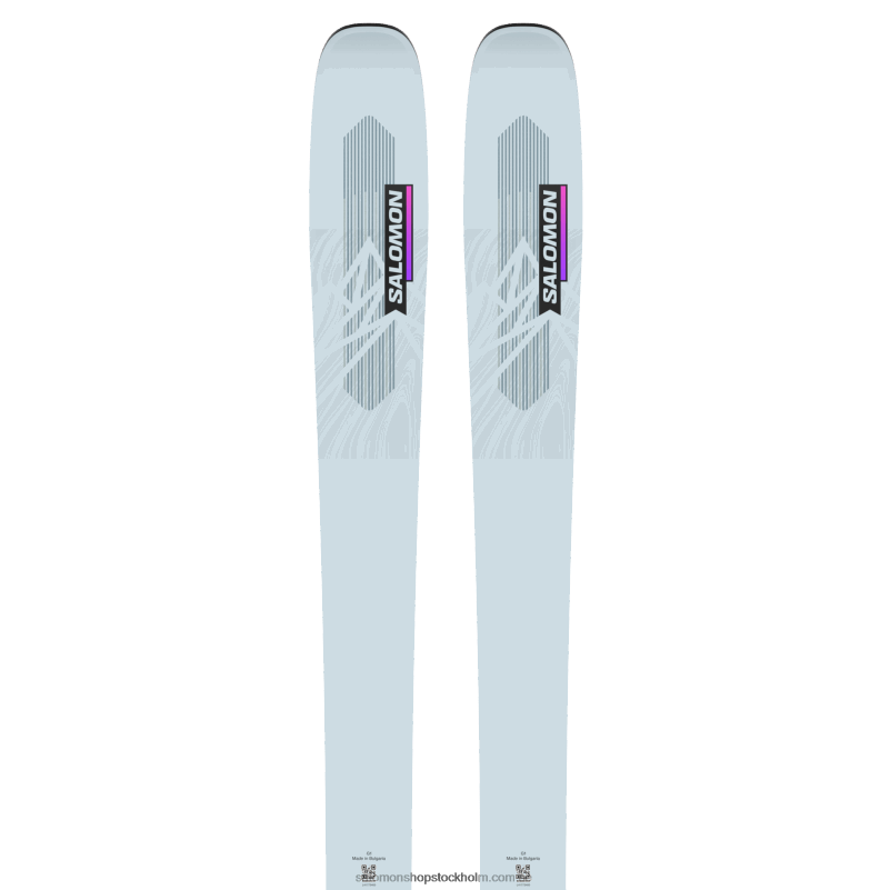 Salomon grå gryning/neonrosa/svart allmountainskidor dam - qst lux 92 T82RP1016