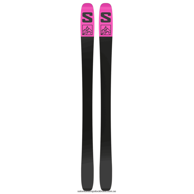 Salomon grå gryning/neonrosa/svart allmountainskidor dam - qst lux 92 T82RP1016