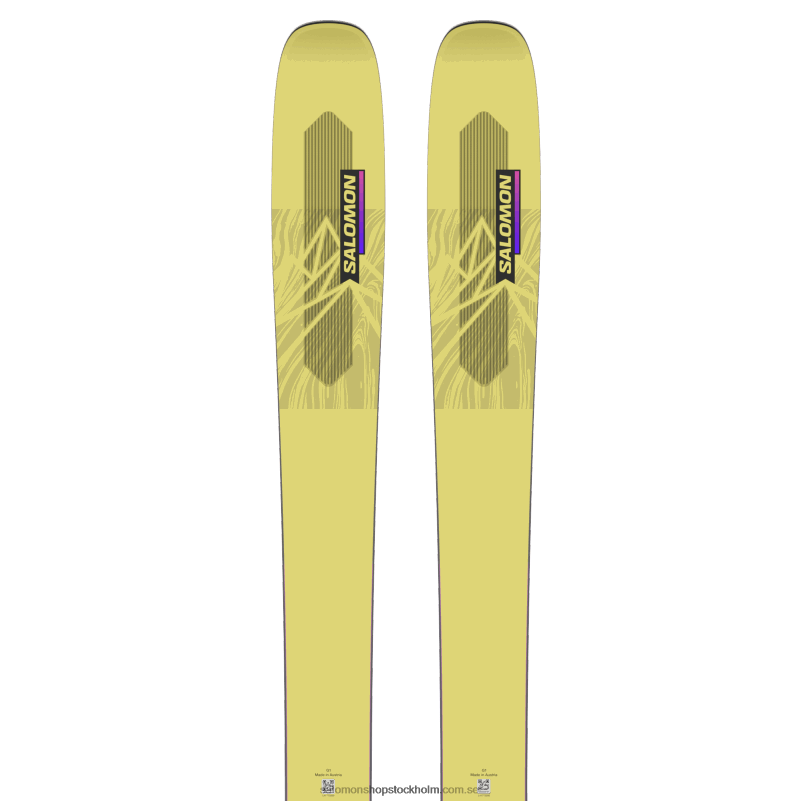 Salomon gult päron/neonrosa allmountainskidor dam - qst stella 106 T82RP1012