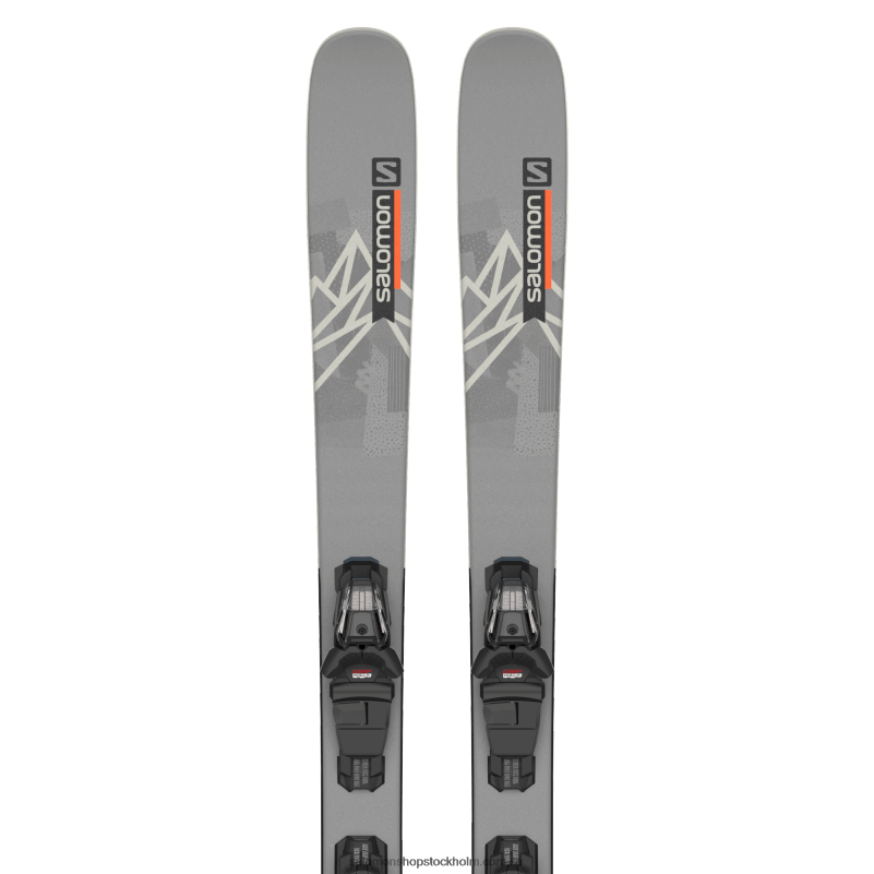 Salomon stormgrå/svart/låga freestyle skidpaket dam - qst spark (och m10) T82RP1018