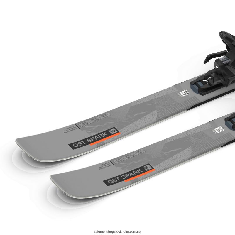 Salomon stormgrå/svart/låga freestyle skidpaket dam - qst spark (och m10) T82RP1018