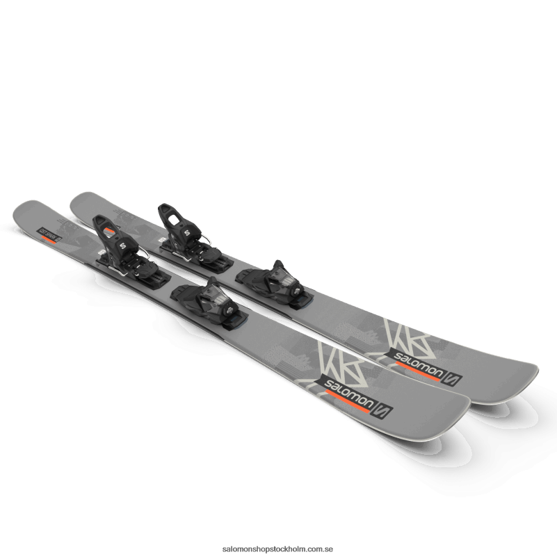 Salomon stormgrå/svart/låga freestyle skidpaket dam - qst spark (och m10) T82RP1018