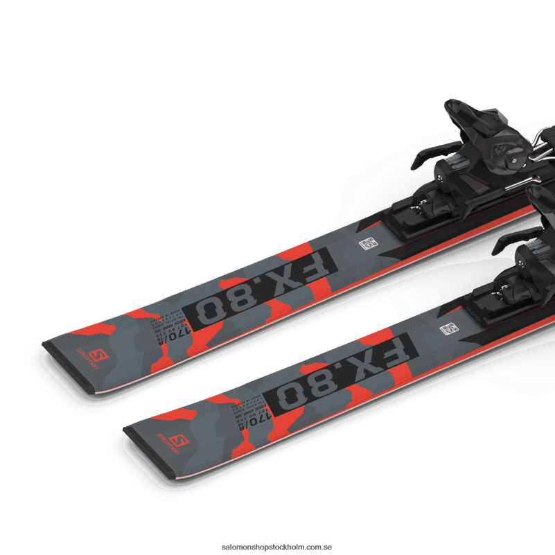 Salomon svart/neon korall/castelrock pistpaket dam - s/force fx.80 (och m11) T82RP1025