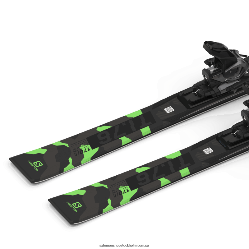 Salomon svart/pastell neongrön 1/castelrock pistpaket dam - s/force ti.76 (och z12) T82RP1024