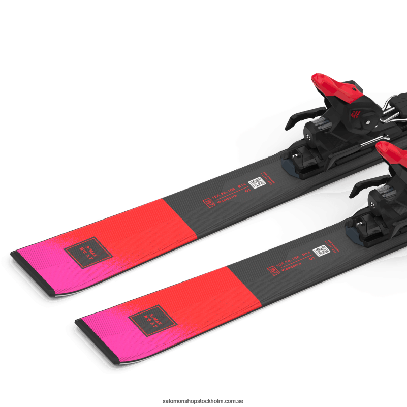 Salomon svart/röd/socker plommon pistpaket dam - s/max n 6 xt (och m10) T82RP1022