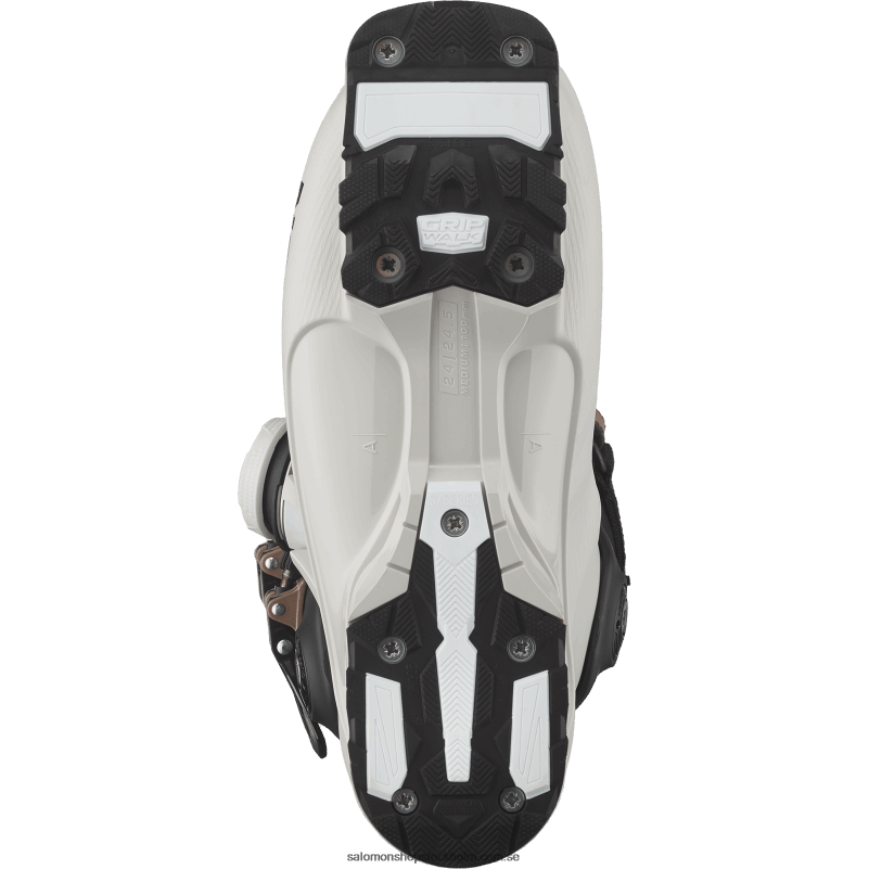 Salomon grå aurora/svart/rosa guld pistkängor för dam - s/pro supra boa 105 T82RP1039