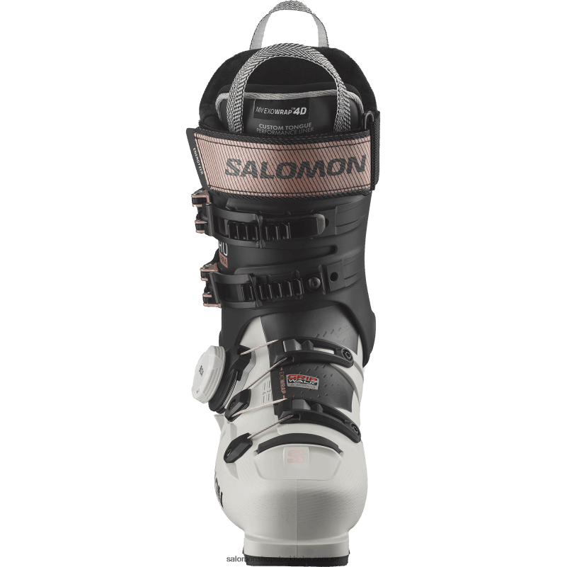 Salomon grå aurora/svart/rosa guld pistkängor för dam - s/pro supra boa 105 T82RP1039