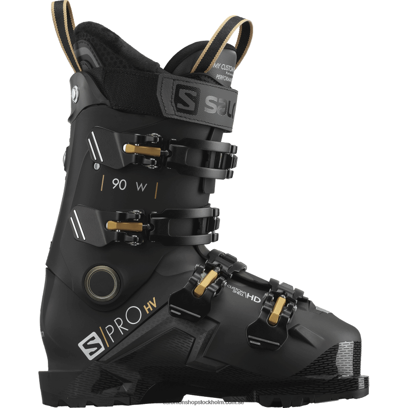Salomon svart/belluga/gyllene kläm pistskor dam - s/pro hv 90 T82RP1034