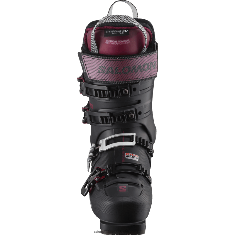 Salomon svart/cordovan/silver pistkängor dam - s/pro alpha 110 el T82RP1027