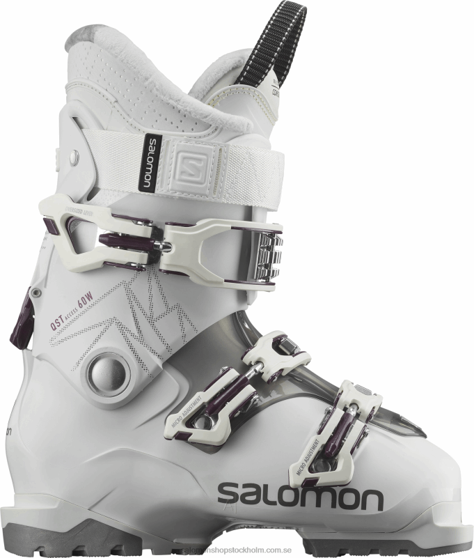 Salomon vit/antracit genomskinlig/burgendy all-mountain stövlar dam - qst access 60 T82RP1041