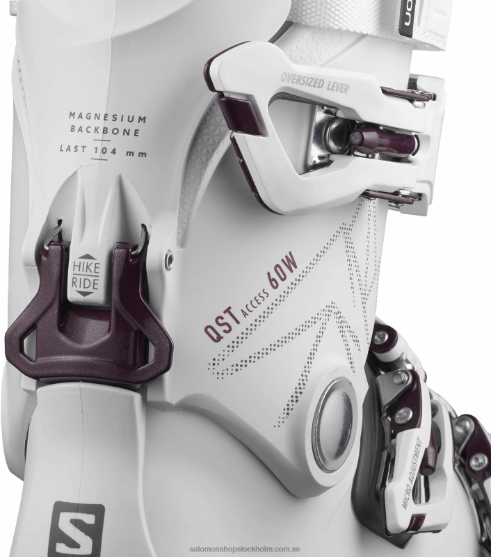 Salomon vit/antracit genomskinlig/burgendy all-mountain stövlar dam - qst access 60 T82RP1041