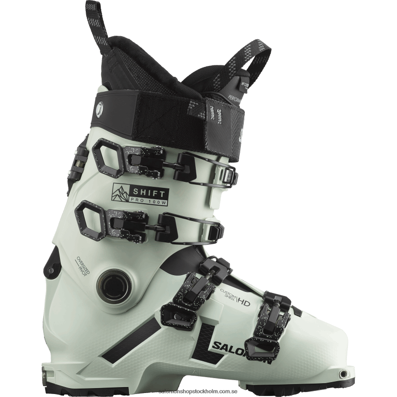 Salomon vit mossa/svart/vit friåkningsstövlar dam - shift pro 100 kl T82RP1037