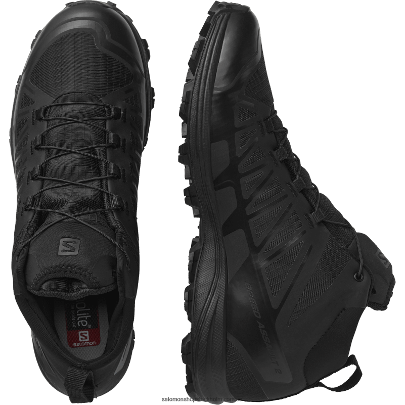 Salomon svart kvinnors styrkor skor - speed assault 2 T82RP801