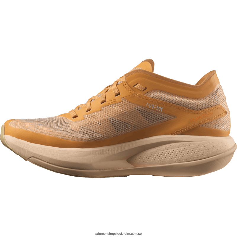 Salomon flammande apelsin/mandelkräm/purjolökgrön löparskor för kvinnor - fantasm T82RP742