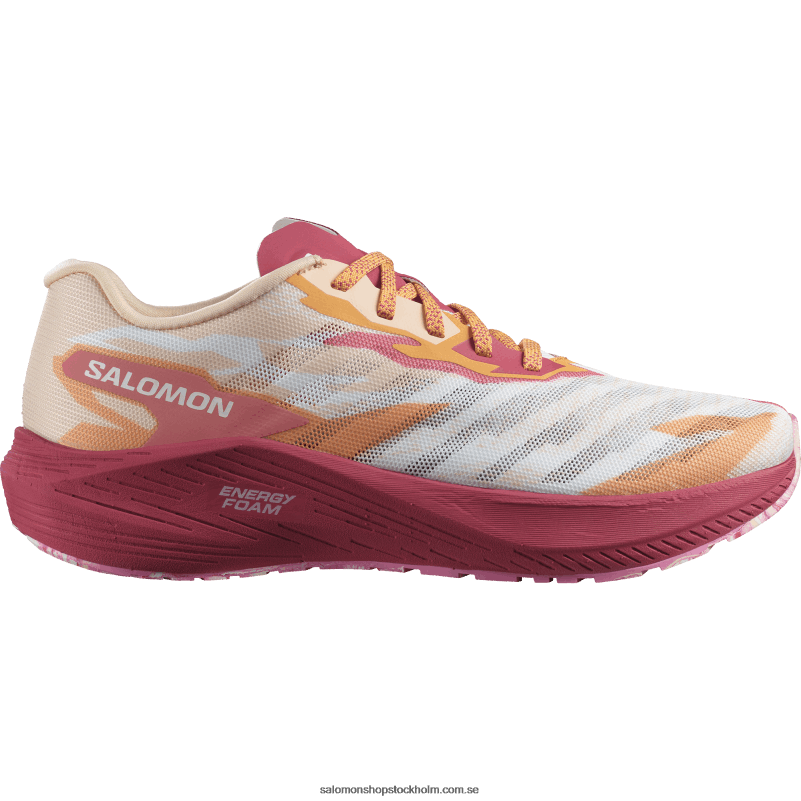 Salomon öm persika/virtuell rosa/vit löparskor dam - aero volt T82RP753