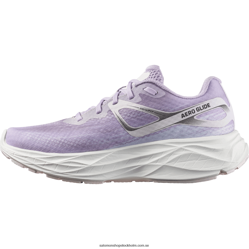 Salomon orkidéblomning/vaggan rosa/vit löparskor för dam - aero glide T82RP1152