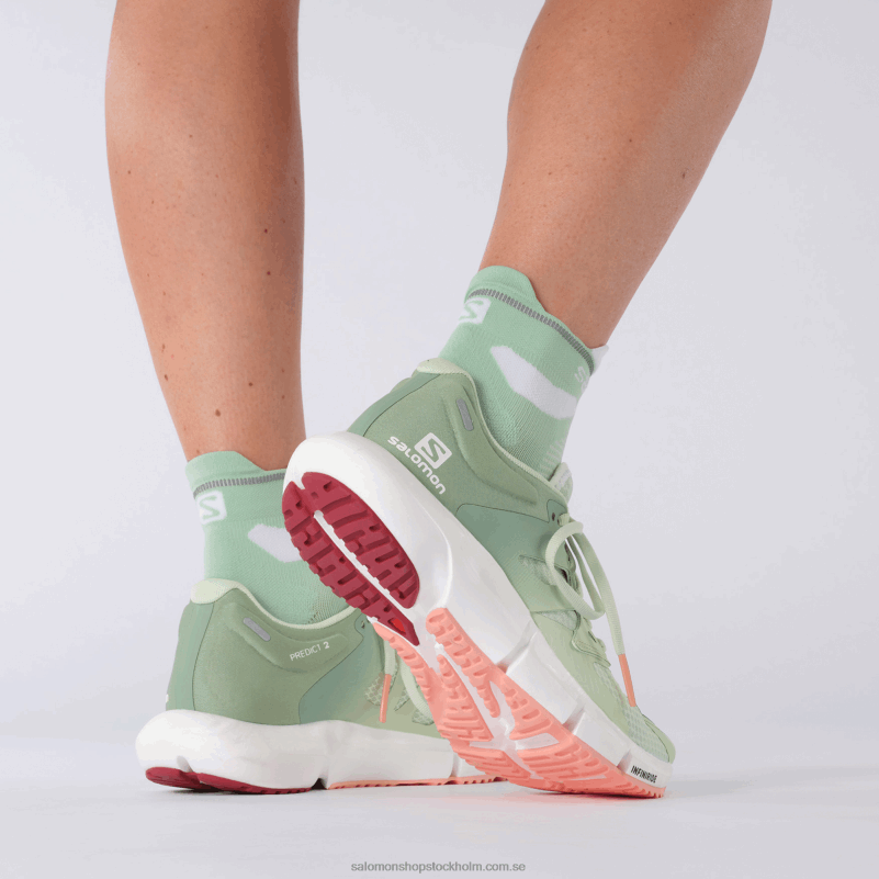 Salomon spray/granitgrön/blommande dahlia löparskor för kvinnor - förutse 2 T82RP755