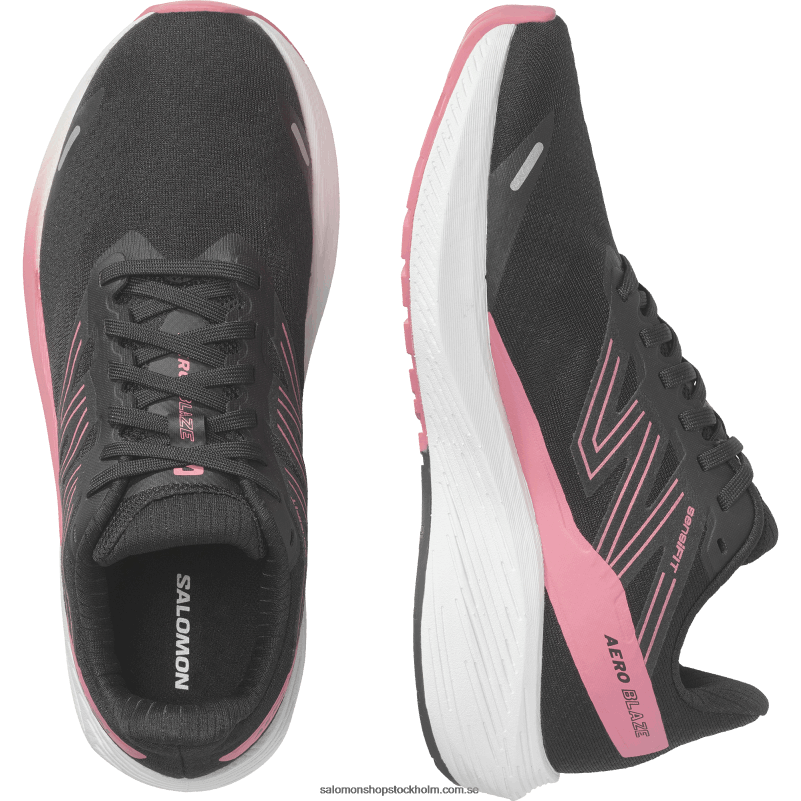 Salomon svart/vit/te ros löparskor för kvinnor - aero blaze T82RP741