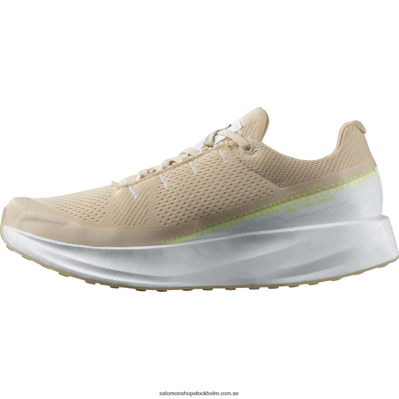 Salomon vit/hasselnöt/säkerhetsgul löparskor för kvinnor - index 02 T82RP745