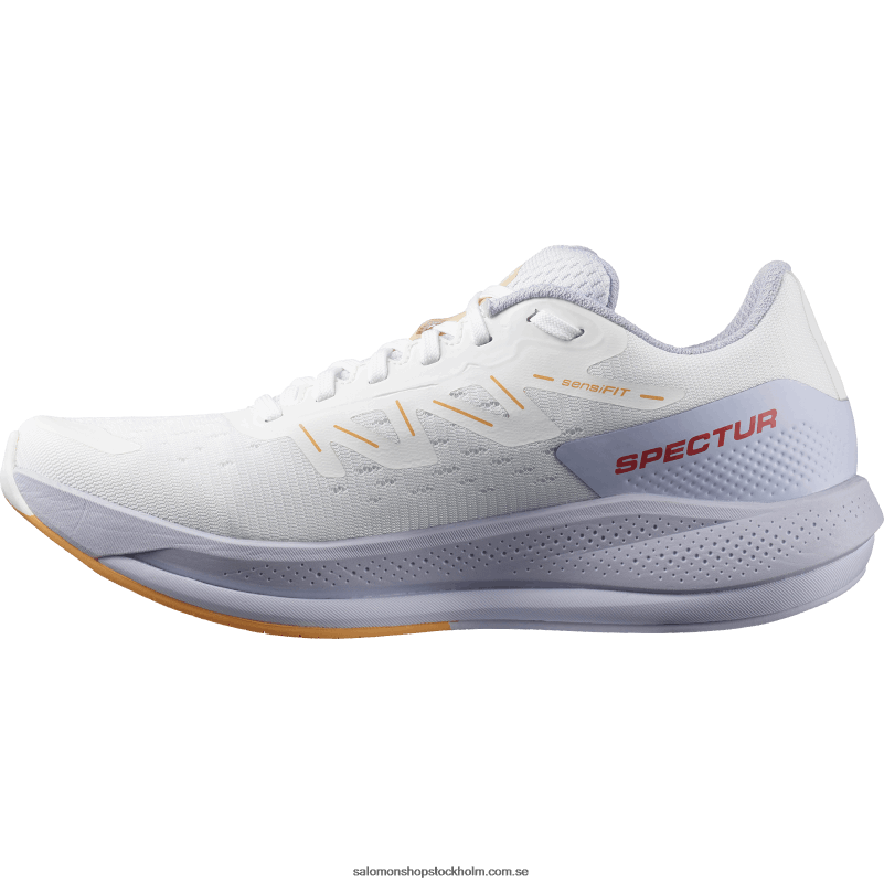 Salomon vit/lila ljung/flammande orange löparskor för kvinnor - spectur T82RP747