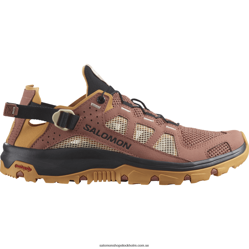 Salomon cederträ/bockskinn/rosa moln vattenskor för kvinnor - techamphibian 5 T82RP789
