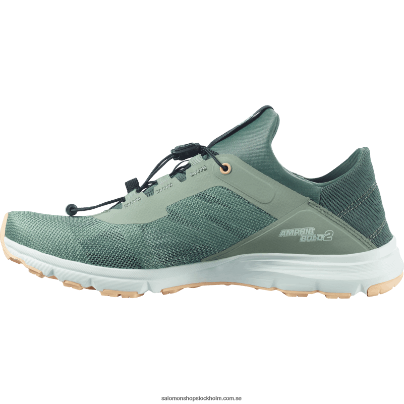 Salomon grön miljö/balsamgrön/mandelkräm damsandaler - amphib fet 2 T82RP791