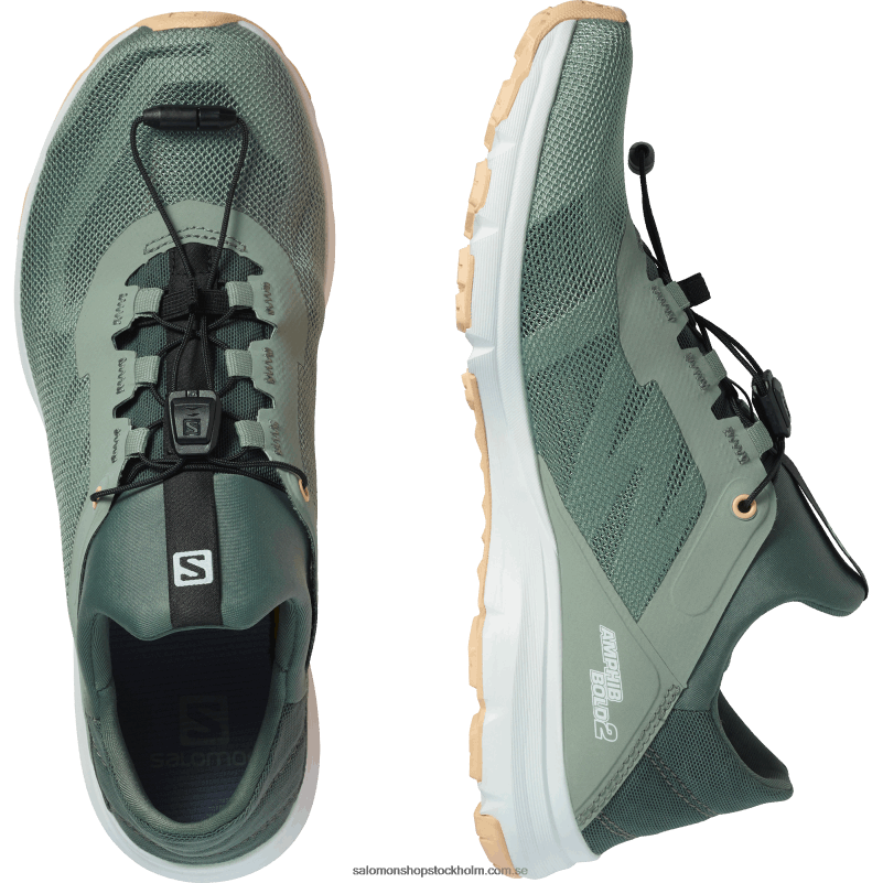 Salomon grön miljö/balsamgrön/mandelkräm damsandaler - amphib fet 2 T82RP791