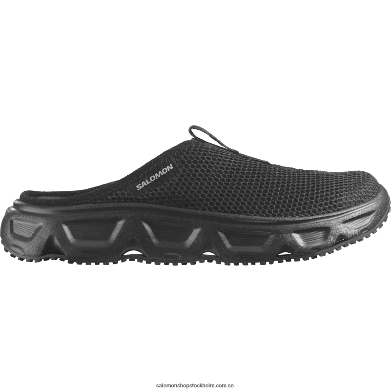 Salomon svart/legering återhämtningsskor för kvinnor - reelax slide 6.0 T82RP1549