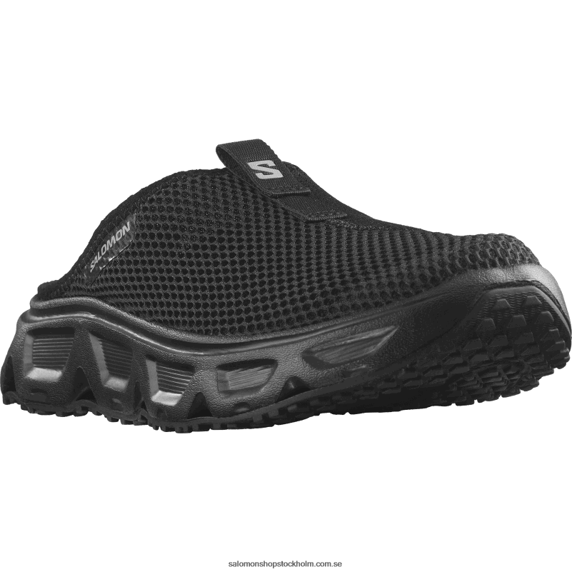 Salomon svart/legering återhämtningsskor för kvinnor - reelax slide 6.0 T82RP1549