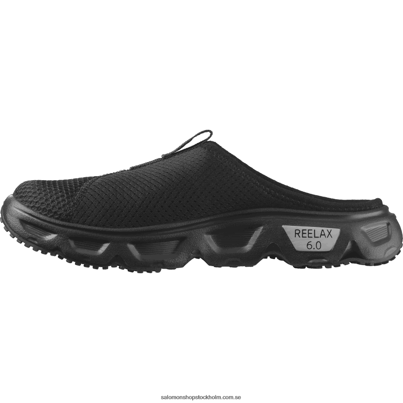 Salomon svart/legering återhämtningsskor för kvinnor - reelax slide 6.0 T82RP1549