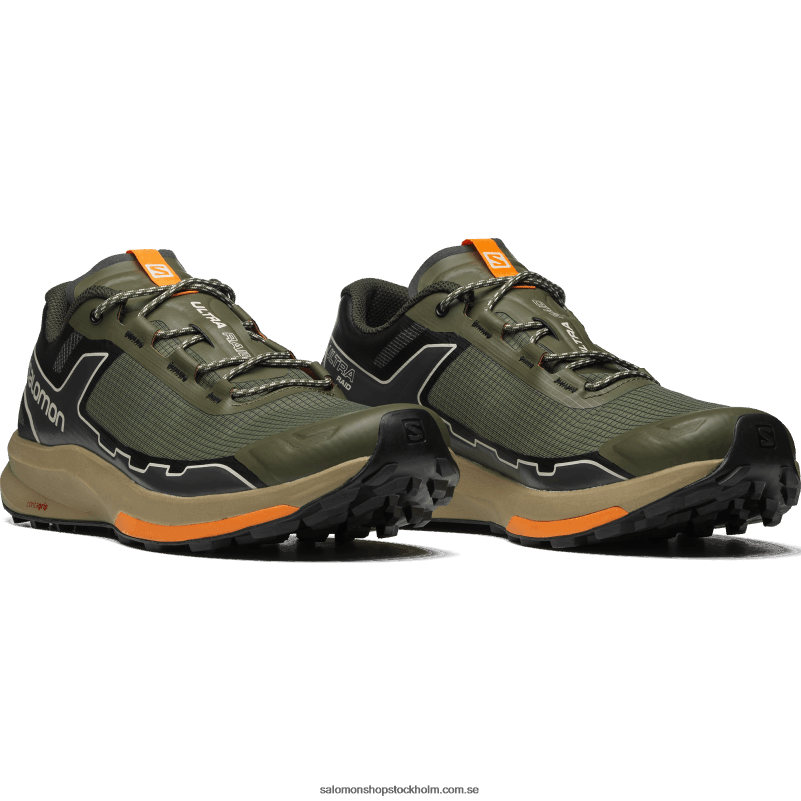 Salomon olivnatt/torv/ponderosa tall sportskor för kvinnor - ultra raid T82RP778