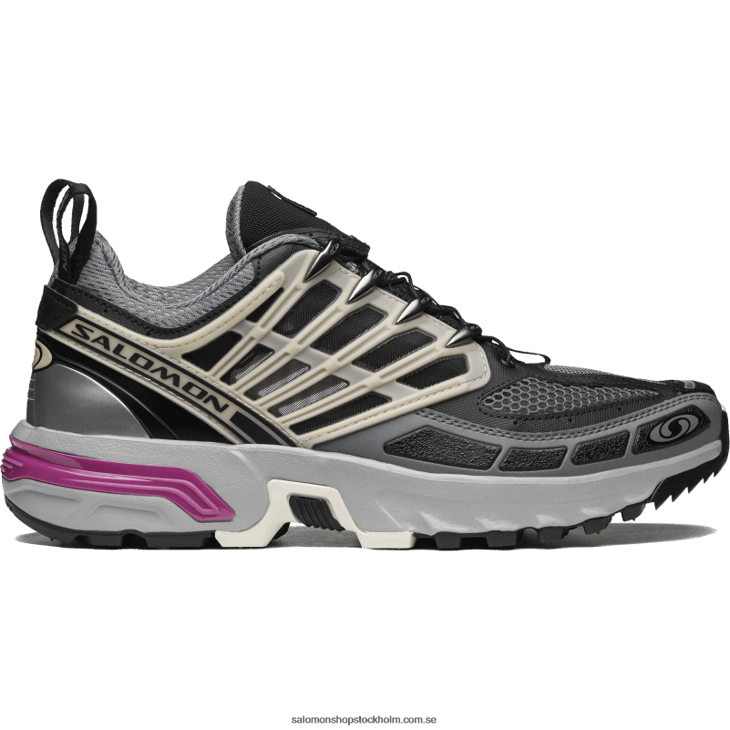 Salomon svart/legering/fjädergrå sportskor för kvinnor - acs pro advanced T82RP779
