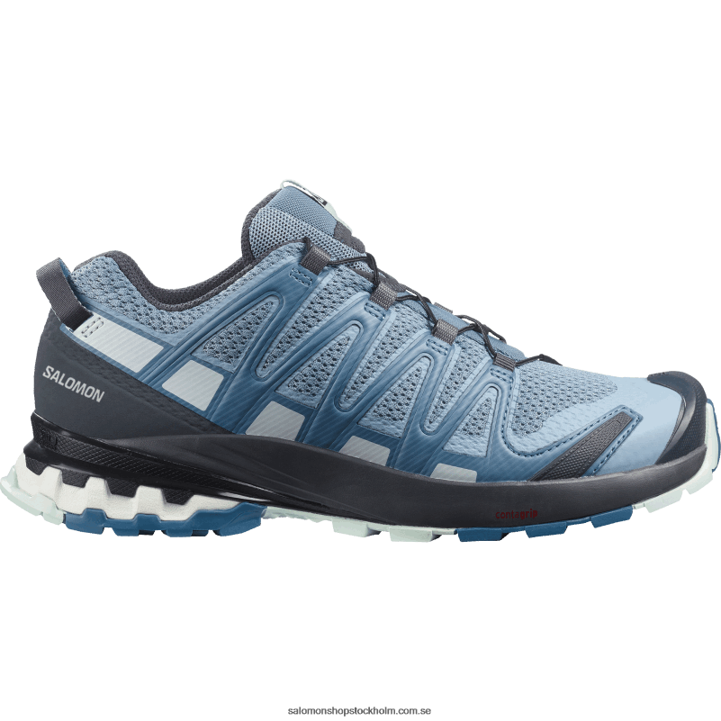 Salomon ashleyblå/ebenholts/opalblå traillöparskor för kvinnor - xa pro 3d v8 T82RP1535