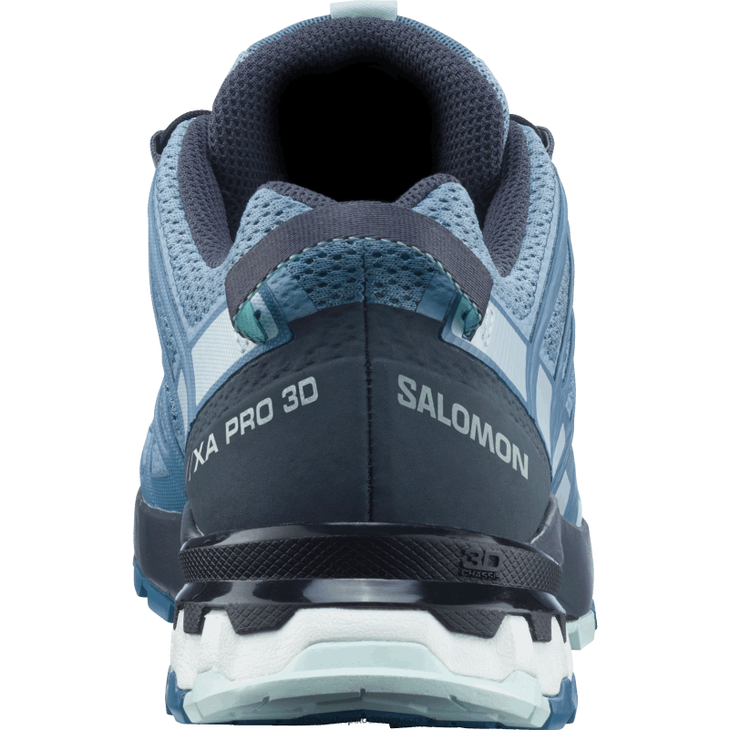 Salomon ashleyblå/ebenholts/opalblå traillöparskor för kvinnor - xa pro 3d v8 T82RP1535
