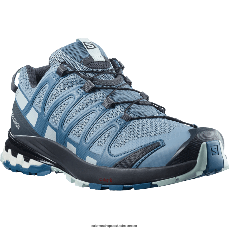 Salomon ashleyblå/ebenholts/opalblå traillöparskor för kvinnor - xa pro 3d v8 T82RP1535