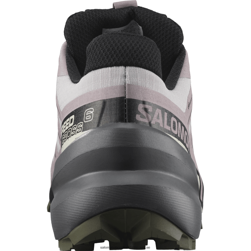 Salomon aska av rosor/svart/olivnatt trail löparskor för kvinnor - speedcross 6 gore-tex T82RP1515