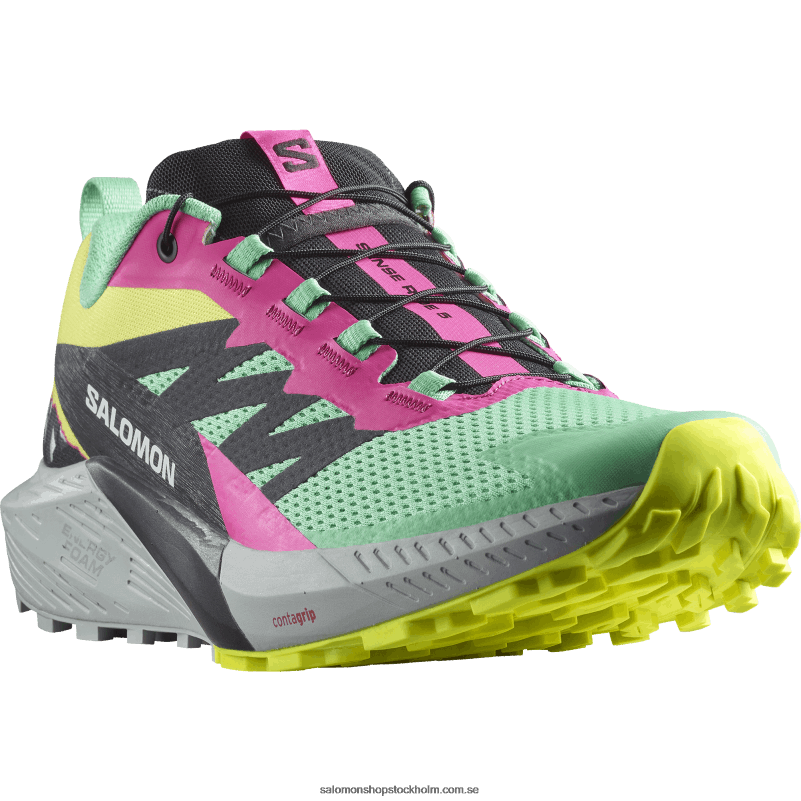 Salomon biscaygrön/fantom/rosa glo damlöparskor - sense ride 5 martina ltd T82RP1502