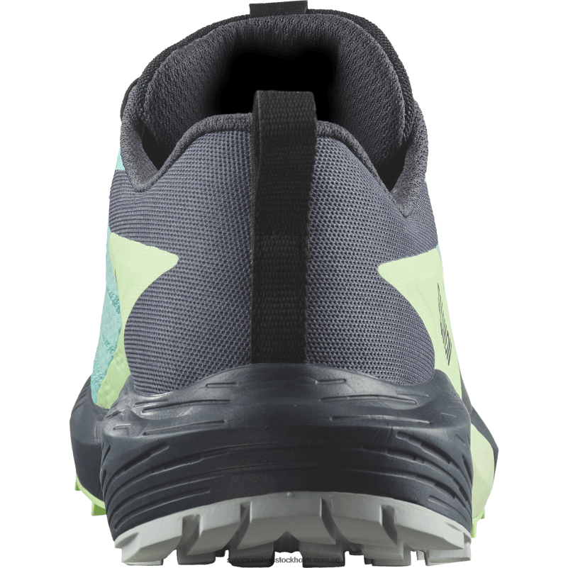 Salomon blå strålglans/grön ask/india bläck damlöparskor - sense ride 5 gore-tex T82RP1528