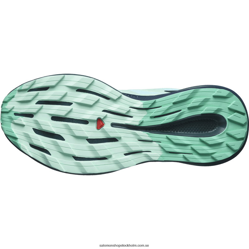 Salomon blå utstrålning/kol/yucca damlöparskor för trail - pulsar trail T82RP1513